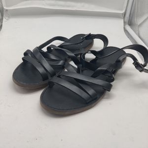 3/$30 SALE - Madewell black strappy leather sandals sz 8.5